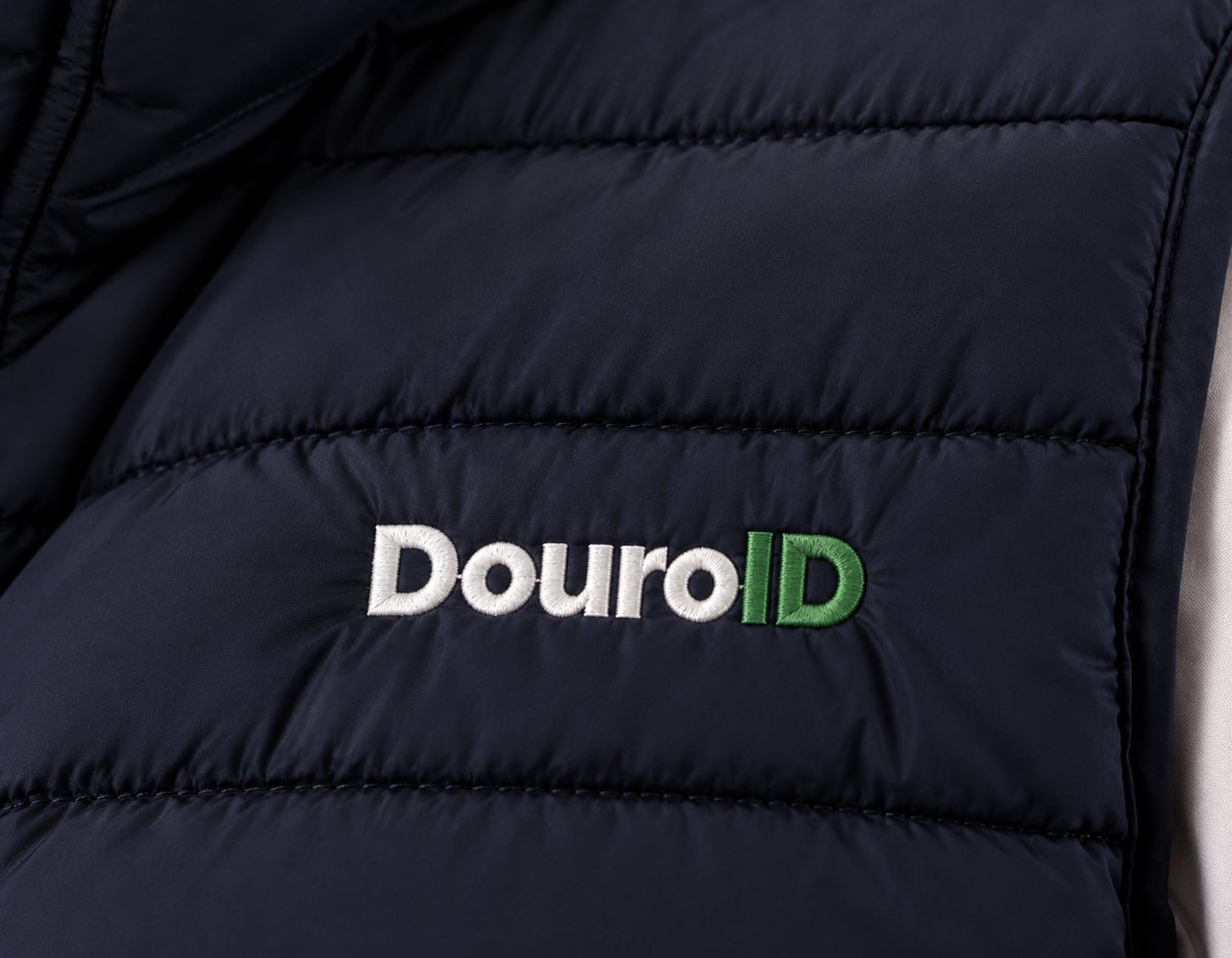Colete azul com logótipo DouroID bordado